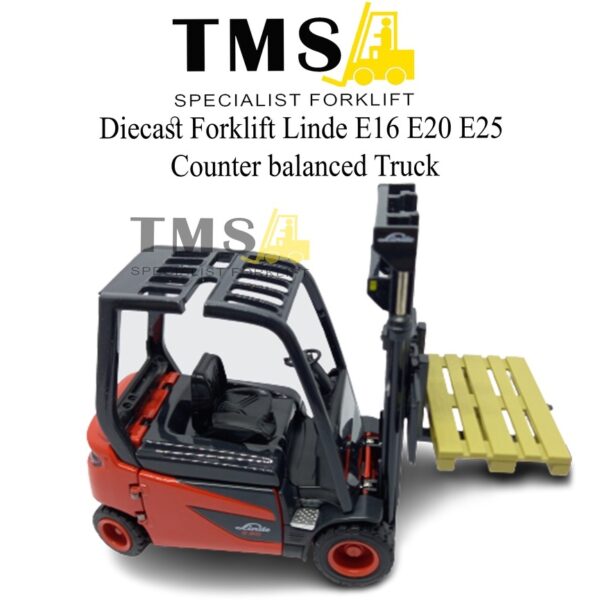 Diecast Toys Forklift Linde E16 E20 E25 Counter balanced Truck Mainan