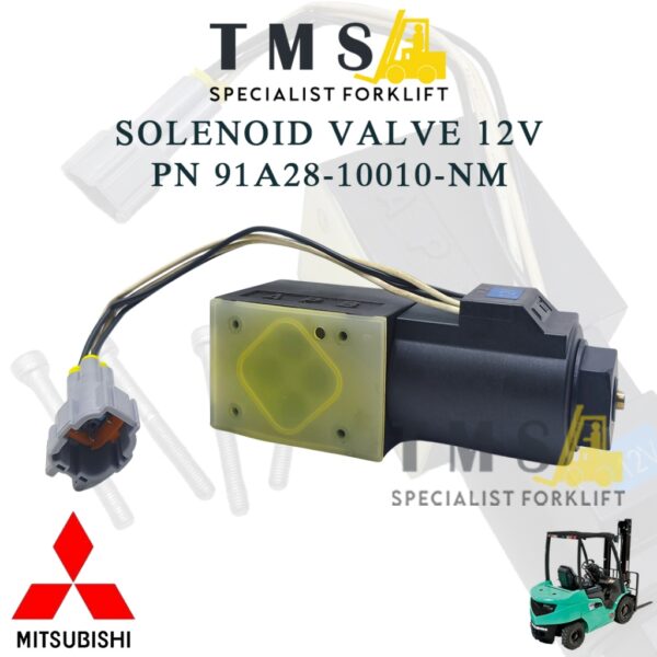 Solenoid Valve Mitsubishi Forklift Part Number 91A28-10010-NM 12V FD10-30N FG10-30N