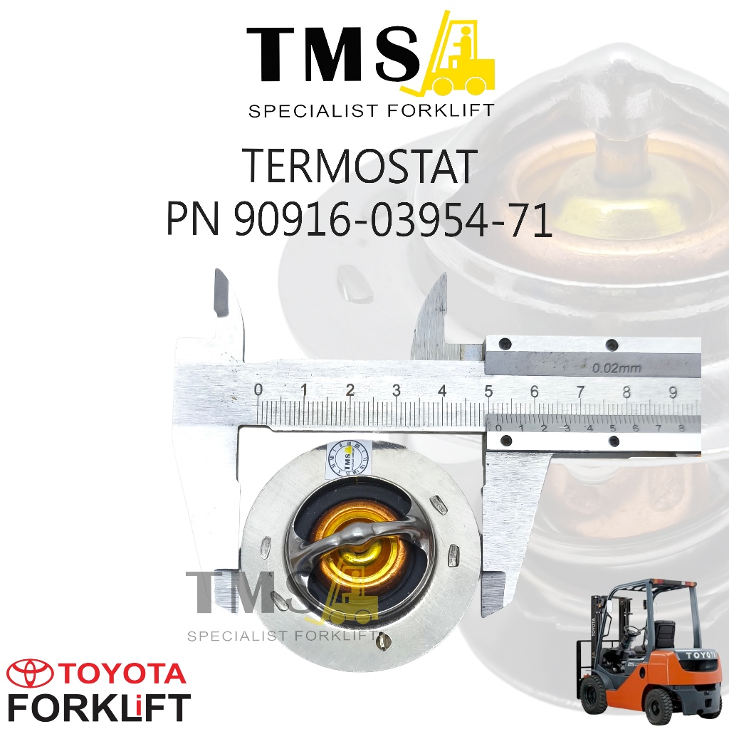Part Number 90916-03954-71 Thermostat Forklift Toyota Engine Water Temperature GPE - Gambar 5