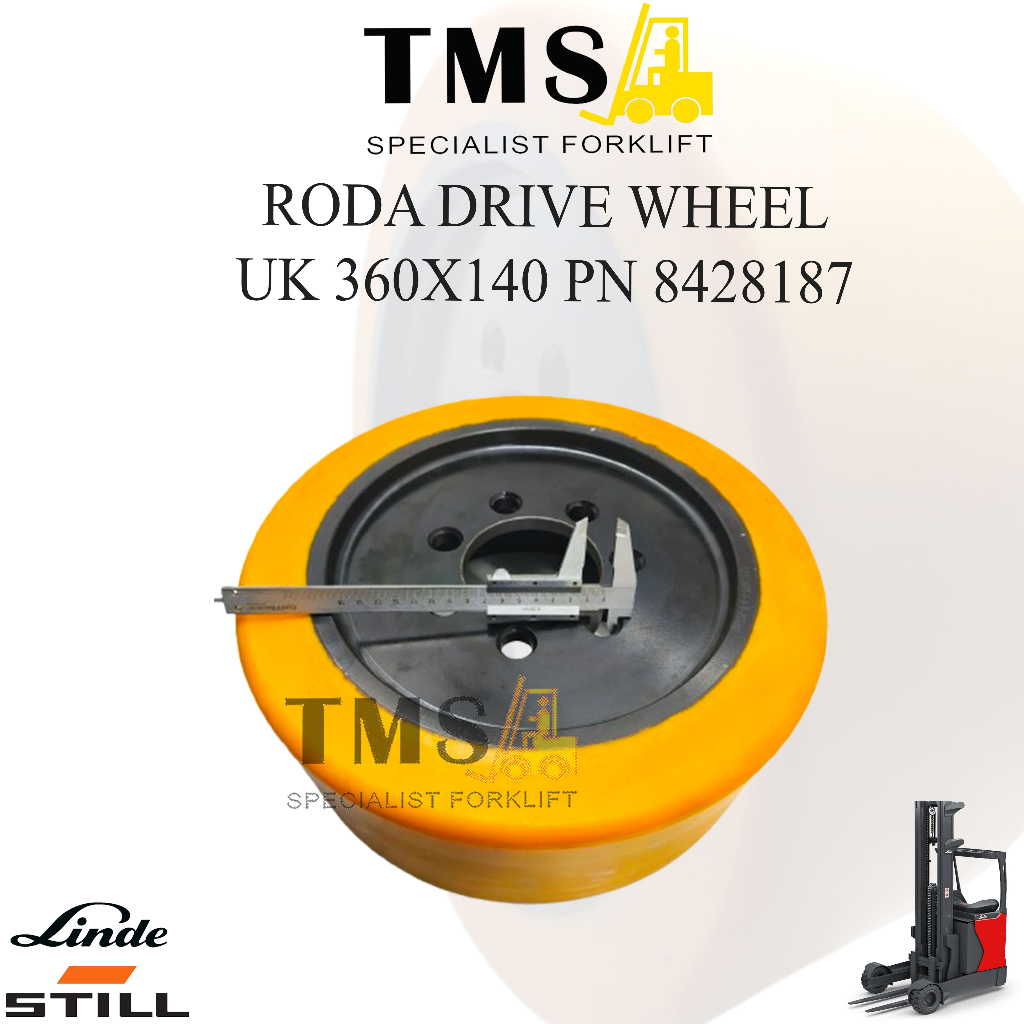 Drive Wheel Forklift LINDE STILL 8428187 360x140 Linde R20 2 Ton Roda Belakang Forklift Reachtruck - Gambar 3