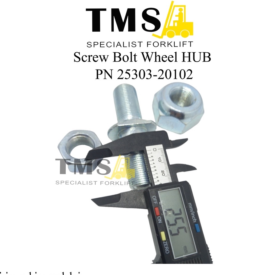 Screw Bolt Wheel HUB 25303-20102 (HL3T) for Heli Longking 3T Baut MUR - Gambar 3
