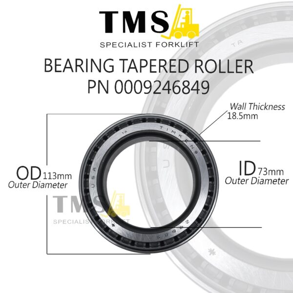 Bearing Tapered Roller Part Number 0009246849 For Forklift