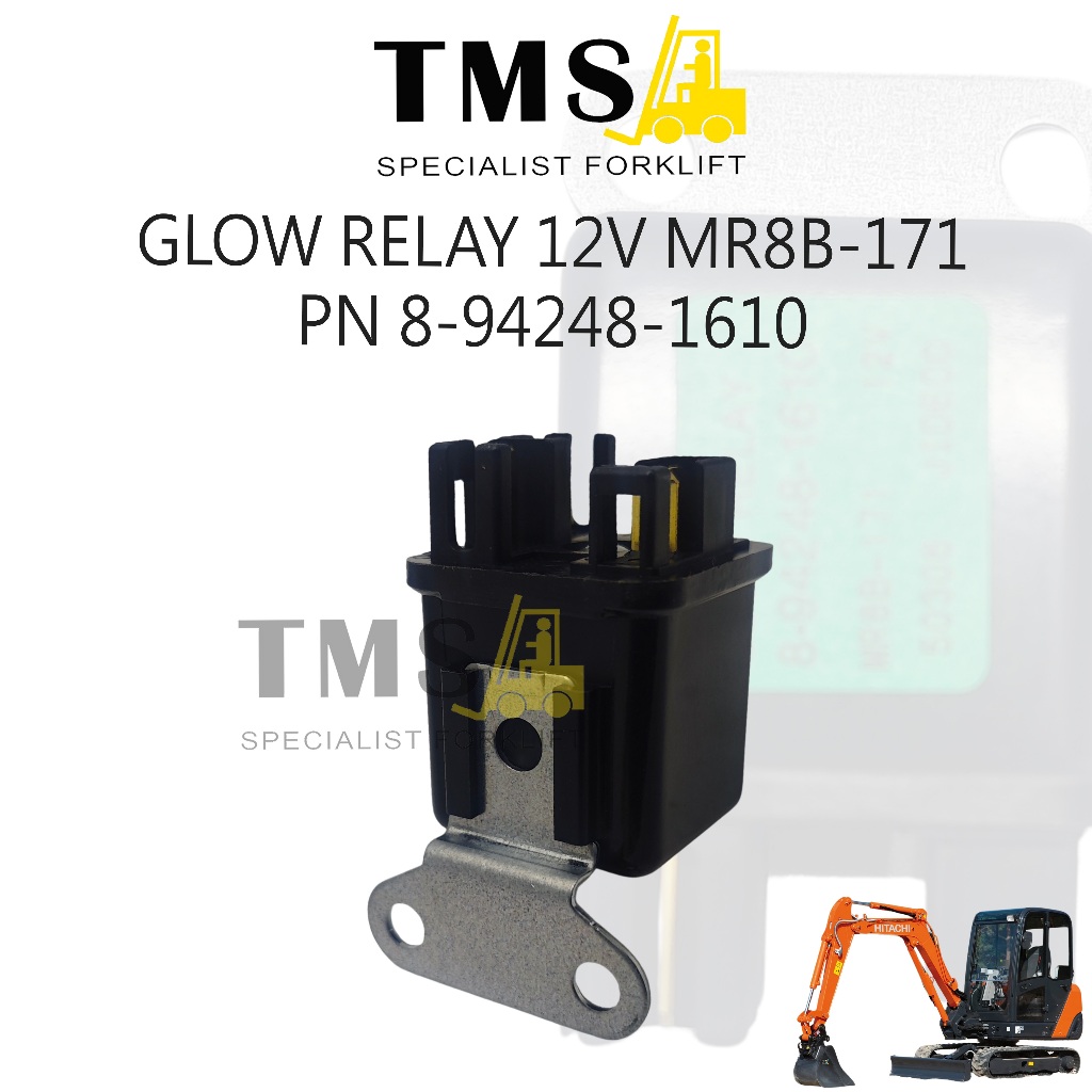 Glow Relay 12V MR8B-171 Part Number 8-94248-161-0 untuk Mesin Diesel Isuzu - Gambar 3