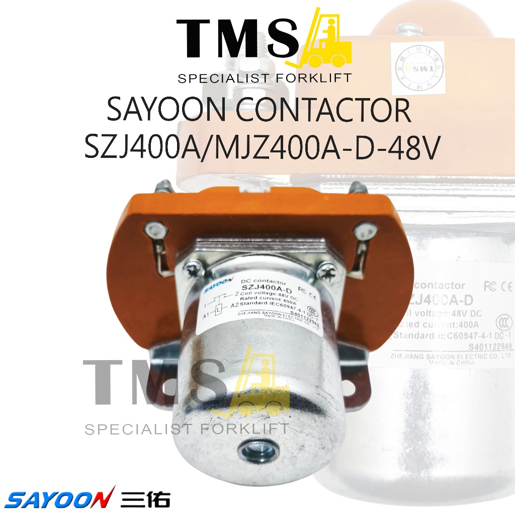SZJ400A/MJZ400A-D-48V Contactor SZJ400A Sayoon 48V NO Forklift Eletric Vehicle - Gambar 2