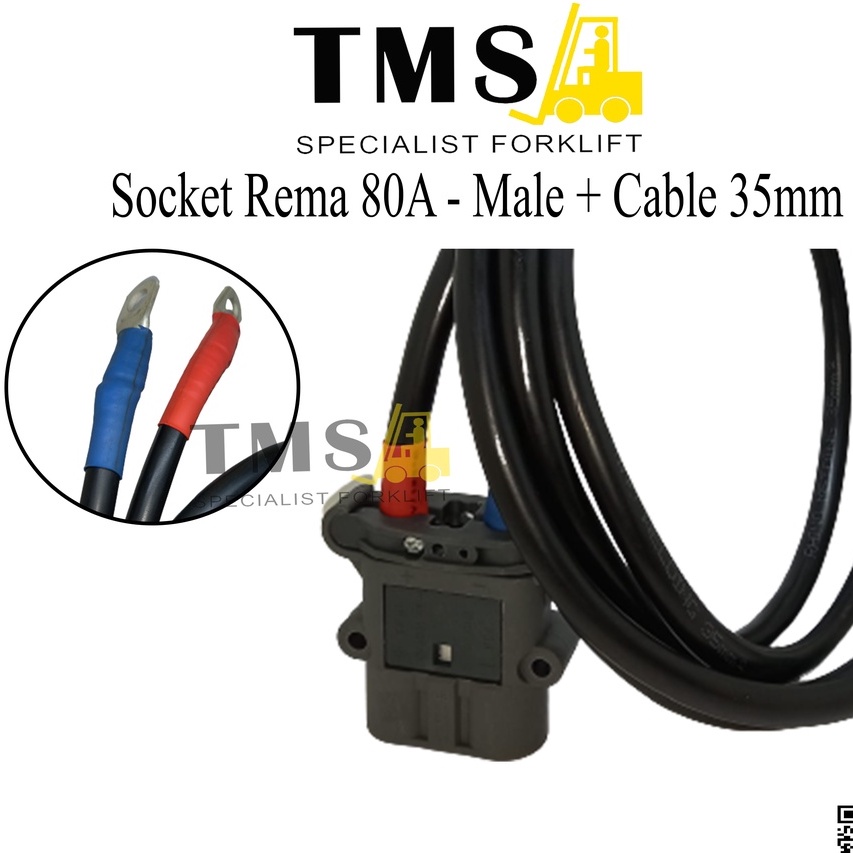 Socket Battery REMA 80A Male + Cable / Socket REMA 80A dan KABEL 35mm - Gambar 5