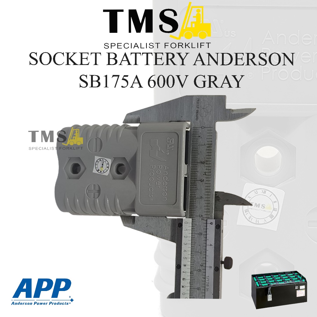 Socket Battery Anderson REMA SB175A for Forklift GREY - Gambar 4