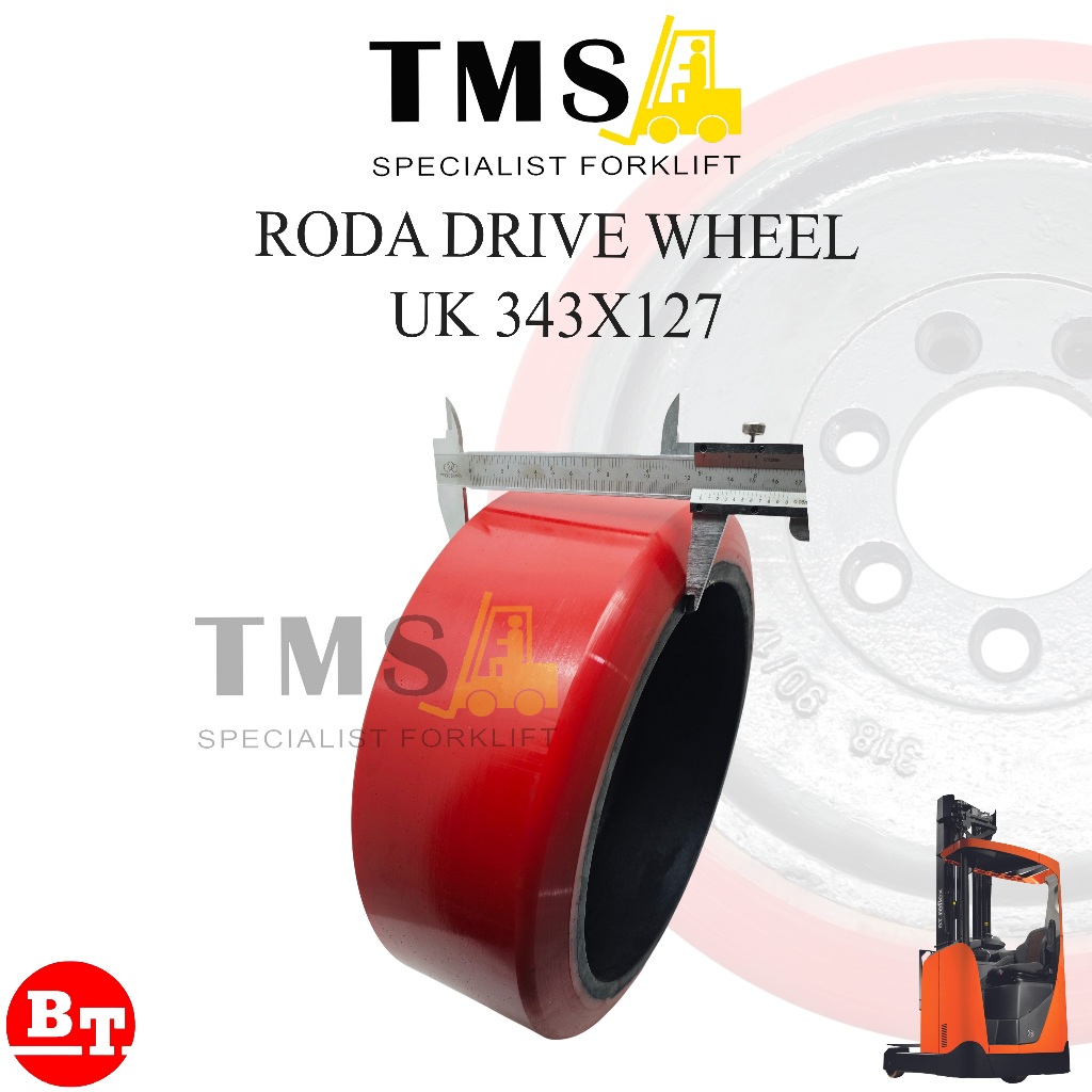 Roda Drive 343x127 Wheel BT Toyota Reach Truck Electric Stacker - Gambar 4