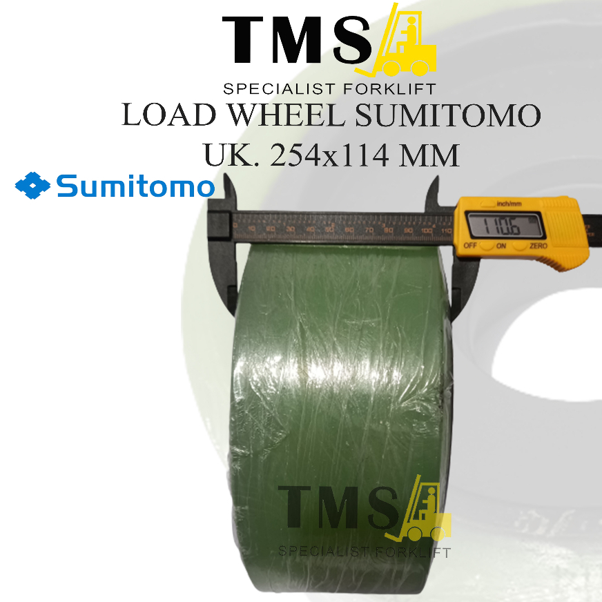 Roda Sumitomo Forklift Load 254x114 mm Wheel Reachtruck Roda Depan - Gambar 3