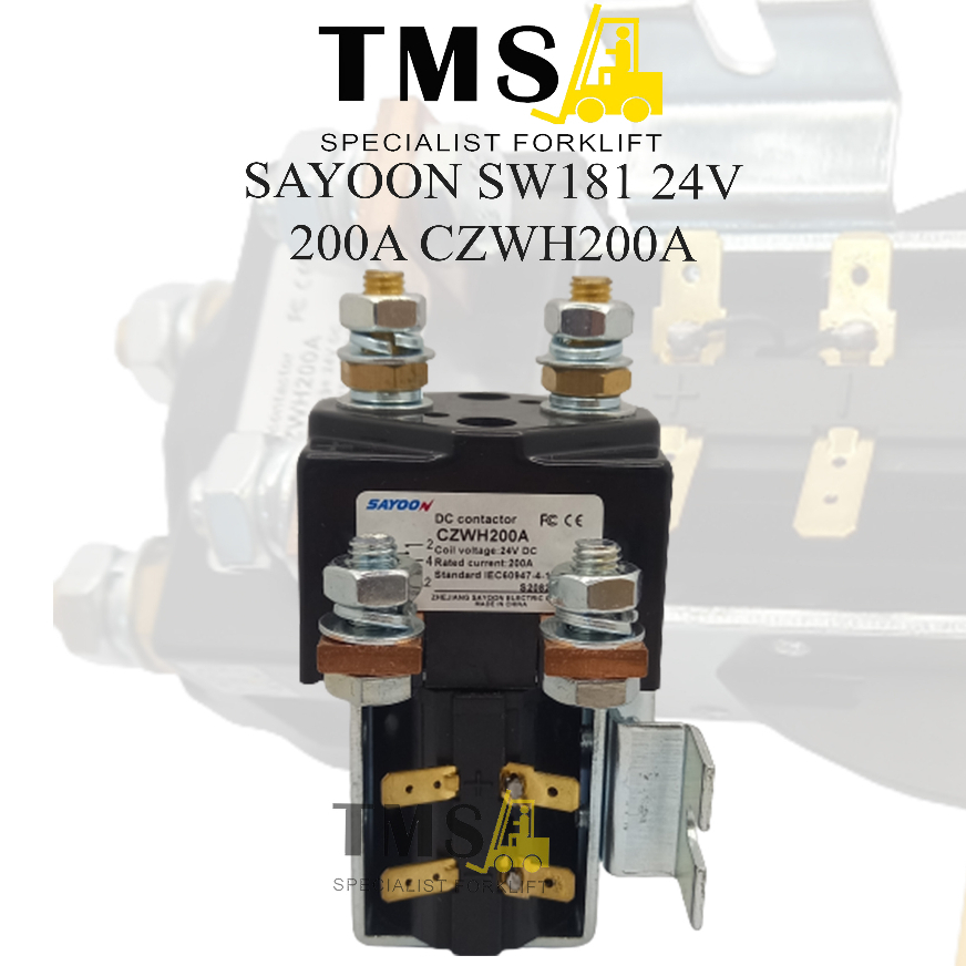 Contactor Sayoon DC SW181 24V 200Amp CZWH200A Forklift