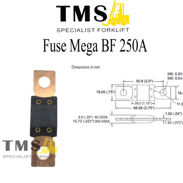 Fuse BF2 Mega 250A For Forklift / Sekring BF 250A FORKLIFT ELECTRIC