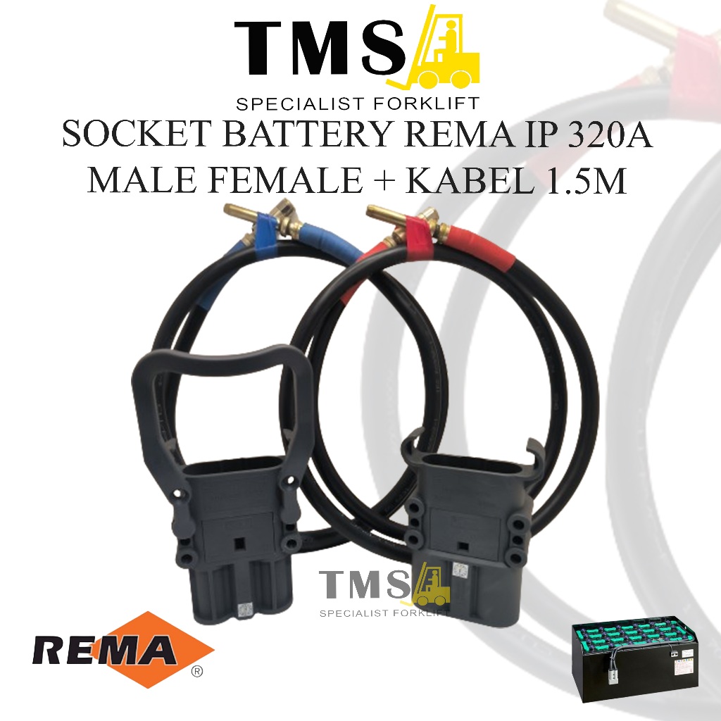 Socket Battery REMA IP 320A Male Female Extention Kabel 1.5 Meter