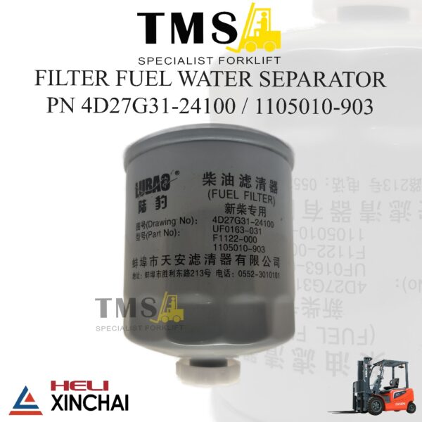 Filter Fuel Water Separator 4D27G31-24100 1105010-903 UF0163-031 Fuel Filter For XINCHAI Forklift Diesel