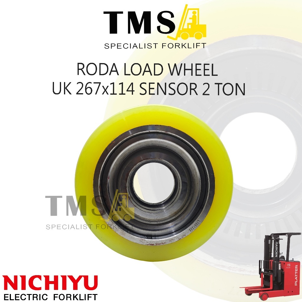 Roda Ukuran 267x114 Load Wheel Sensor Nichiyu Forklift Electric 2 Ton Reachtuck FBR Nichiyu - Gambar 2