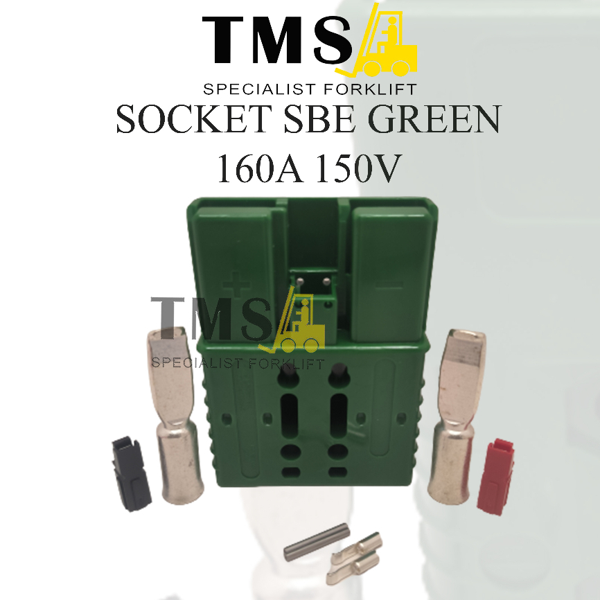 Socket Battery Forklift SBE 160 Green Plug SBE160A Hijau 160V DC - Gambar 2