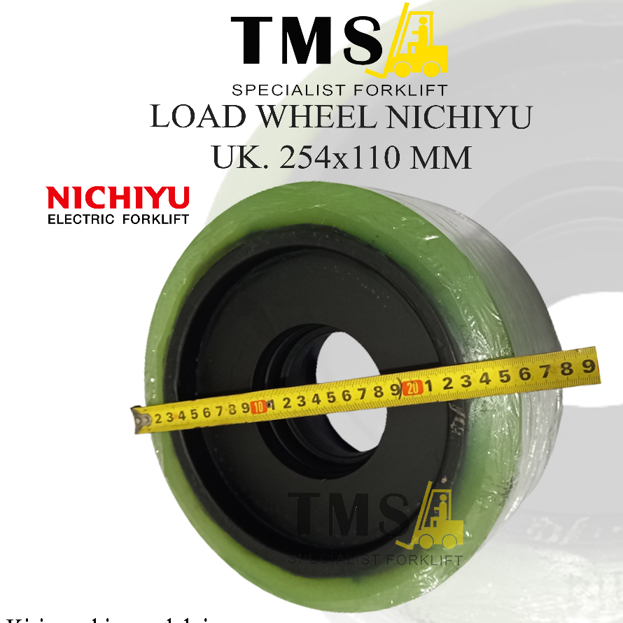 Roda Forklift Nichiyu FBR Load Wheel 254mm x 110mm Reachtruck 254x110 - Gambar 2