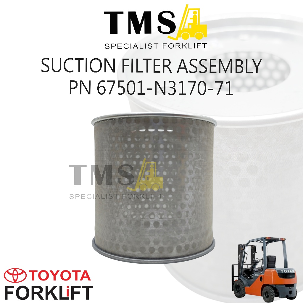 Part Number 67501-N3170-71 Suction Filter Assembly Forklift Toyota | Filter Hisap Hydraulic Toyota 7FD 7FG - Gambar 2