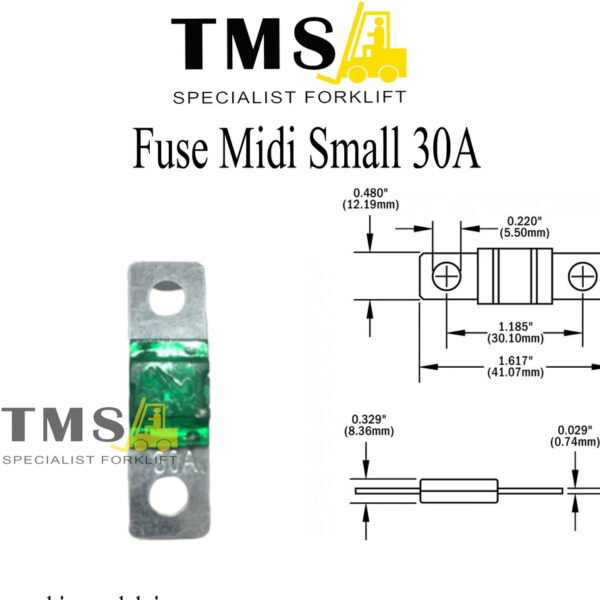Fuse BF1 small Midi 30A 32V for Forklift / Sekring Small Midi 30A 32V