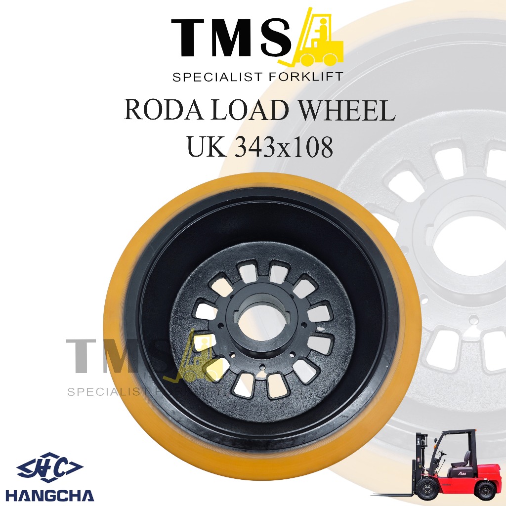 Roda Load Wheel Hangcha Uk 343x108 kapasitas 2 – 3 Ton For Forklift - Gambar 3