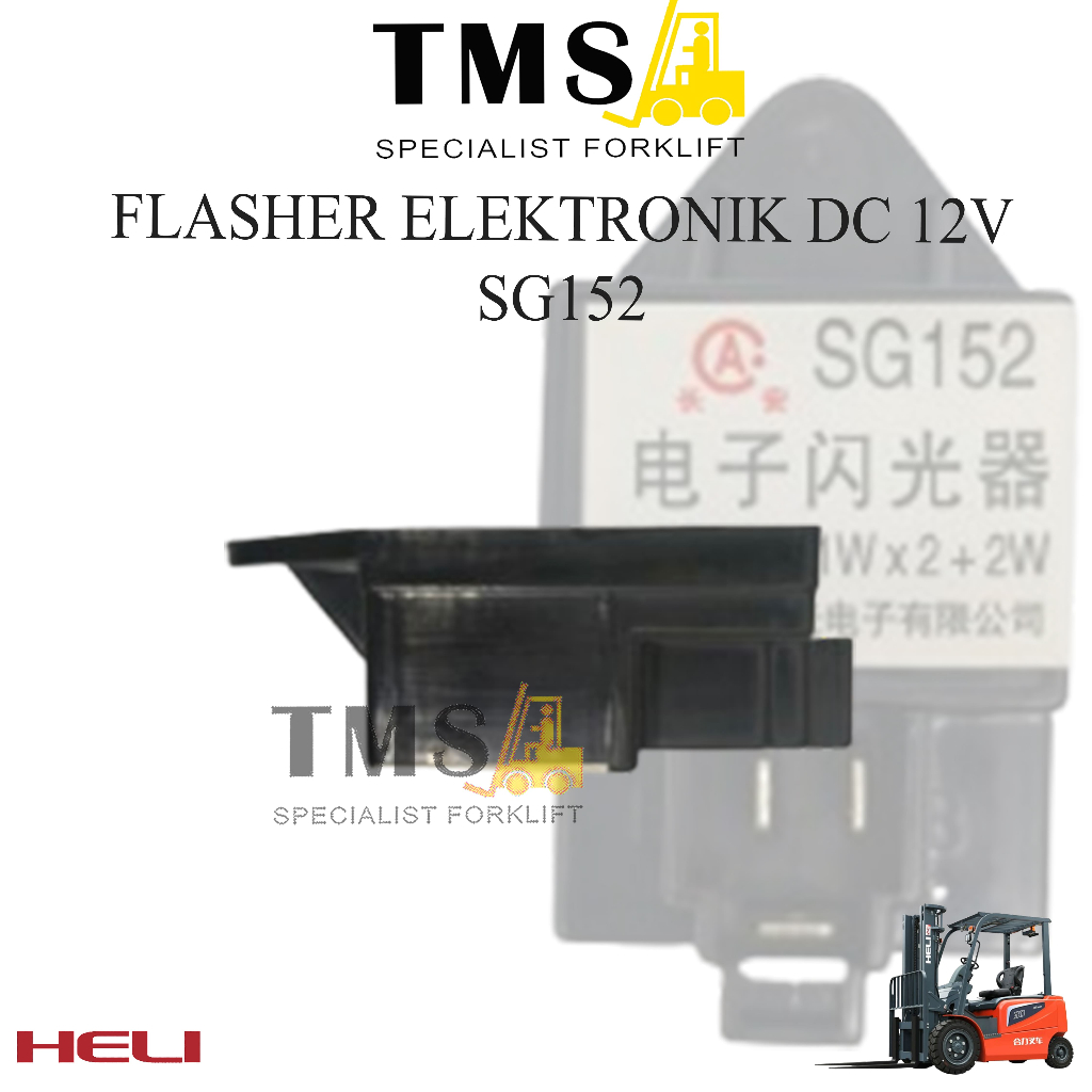 Flasher Forklift HELI SG152 DC 12V 21W x2+2W Relay Flash Sparepart Forklift - Gambar 2