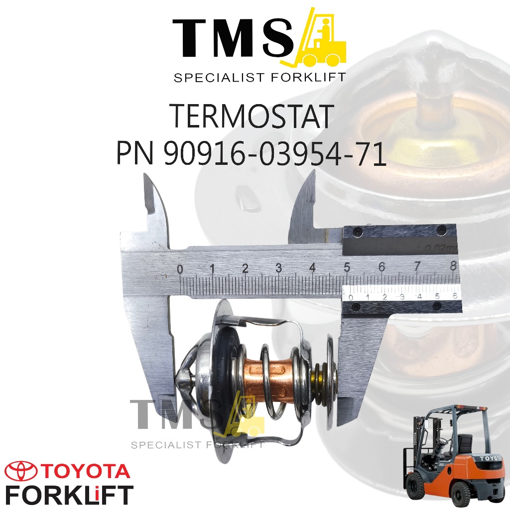 Part Number 90916-03954-71 Thermostat Forklift Toyota Engine Water Temperature GPE - Gambar 4