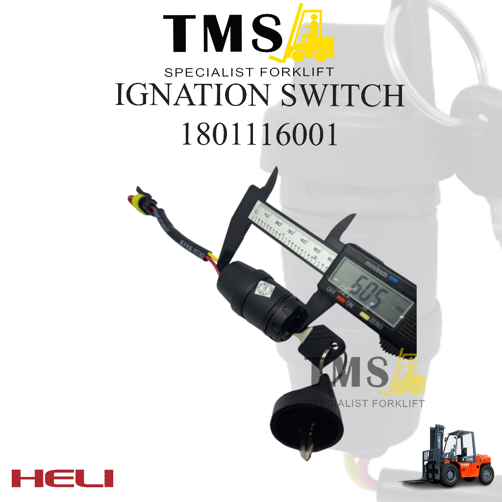 Kunci Kontak Ignition Switch 1801116001 for Heli Forklift CBD460 CDD93 - Gambar 6