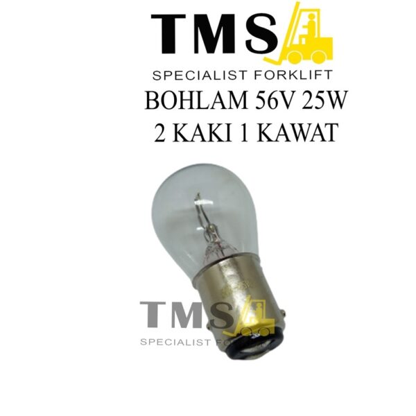 Lampu Bohlam 56V 25W 2 kaki 1 KAWAT / Bulb 56V 25W for Forklift