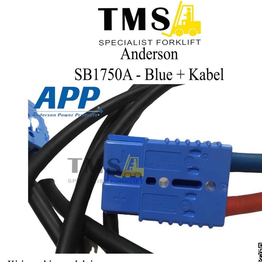 socket battery anderson 175A Blue Plus Cable for forklift - Gambar 3