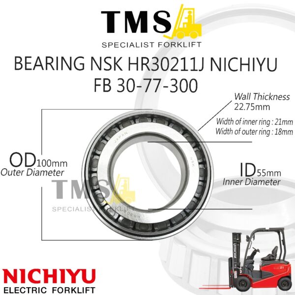 Bearing NSK HR30211J Forklift Nichiyu FB30-77-300