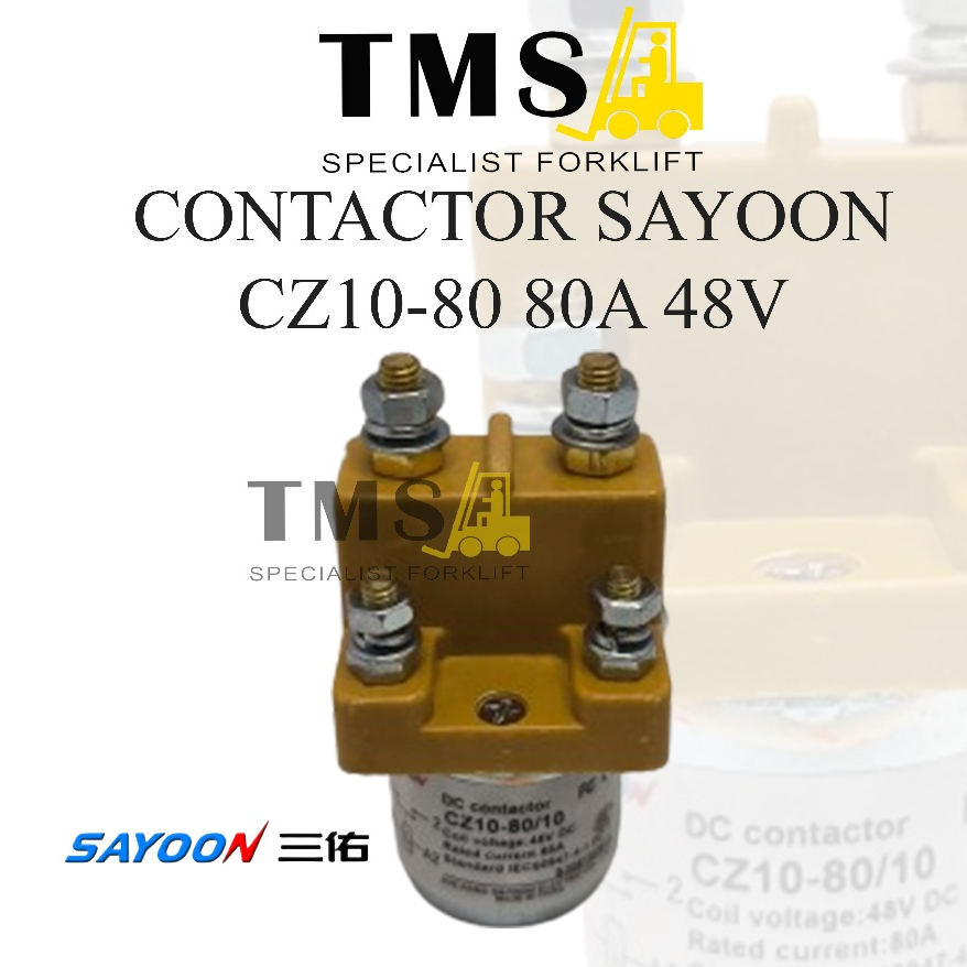 Contactor Sayoon CZ10-80 80A CZ10 48V 1NO Normally Kontaktor Forklift - Gambar 2