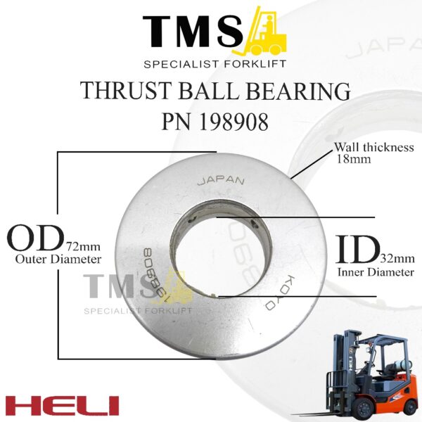Thrust Ball Bearing 198908 HELI Forklift 2.5 Ton 32x72x18