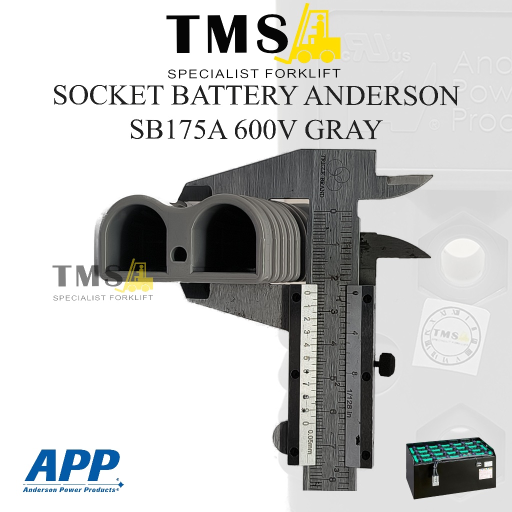 Socket Battery Anderson REMA SB175A for Forklift GREY - Gambar 6