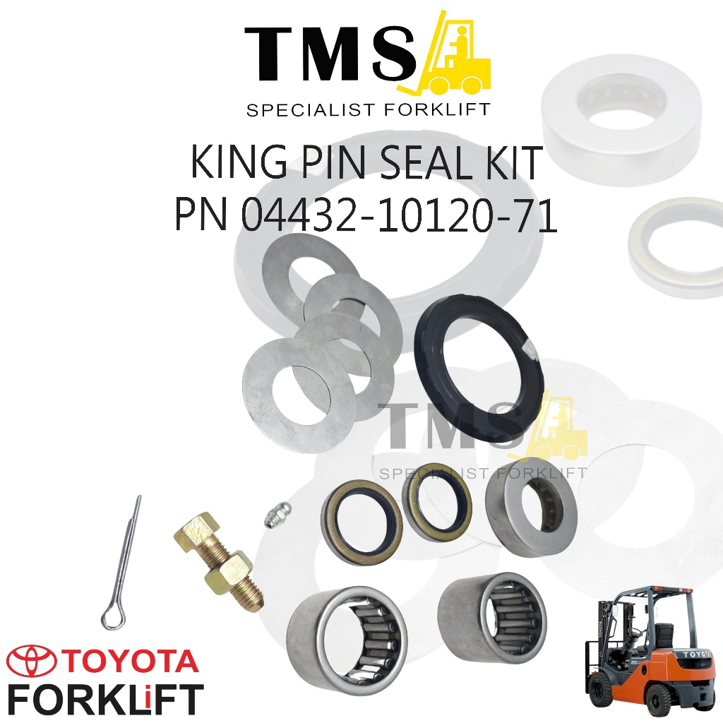 King Pin Seal Kit Part Number 04432-10120-71 Toyota Forklift 7FD 8FD Steering Repair Kit - Gambar 3