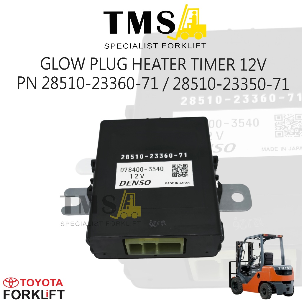Glow Plug Heater Timer Toyota Forklift 28510-23350-71/28510-23360-71 DENSO 12V Toyota 7FD Series dan Toyota 8FD Series - Gambar 2
