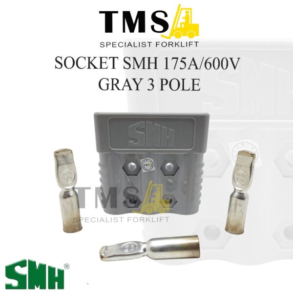 Socket SMH 175 600V Gray 3 Pole