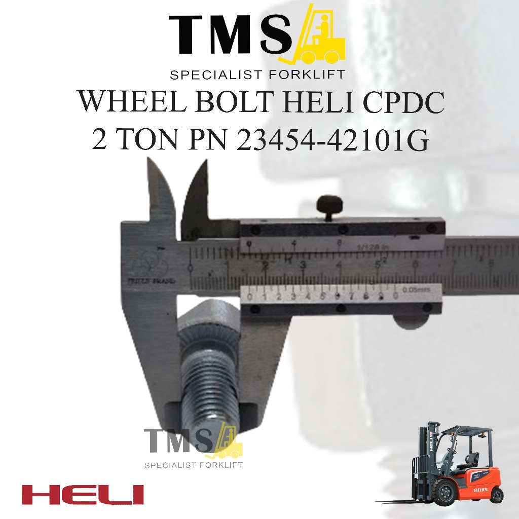 Wheel Bolt Forklift HELI CPCD 2 Ton 23454-42101G Baut & Mur - Gambar 6