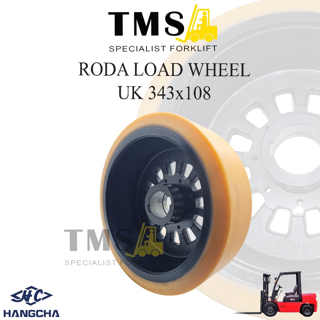 Roda Load Wheel Hangcha Uk 343x108 kapasitas 2 – 3 Ton For Forklift - Gambar 2