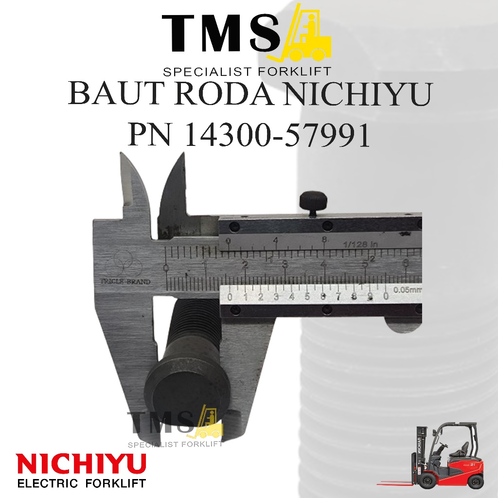 Forklift Part Hub Bolt Nichiyu FBT15-20 -75 14300-57991 Baut Roda Forklift - Gambar 5
