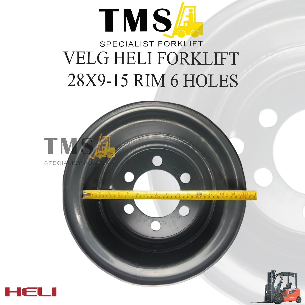 Steel RIM HELI Forklift Steel RIM HELI TCM 3T -3,5T 28x9-15 6 Lobang (6 Hole) Press on RIM - Gambar 4