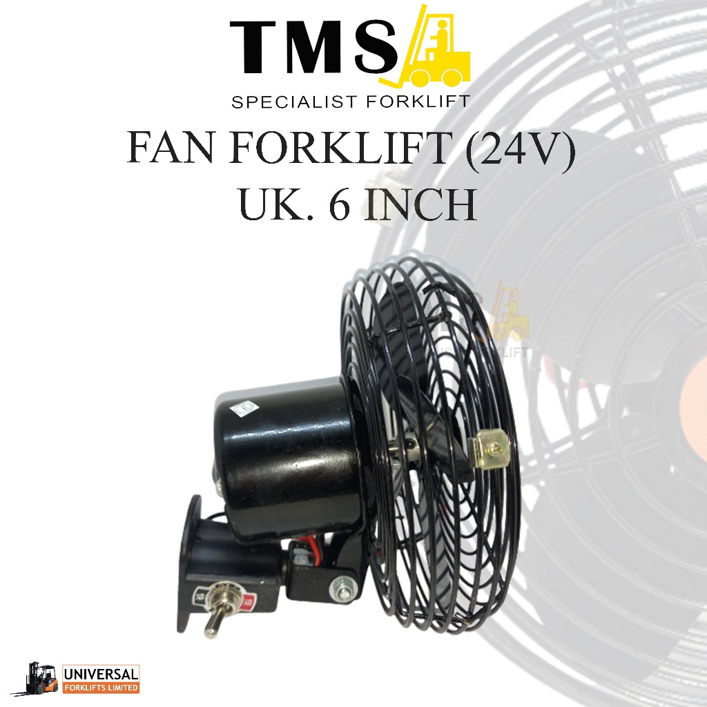 Fan Forklift Electric 6 Inch 24V DC Kipas Angin VDC Model Bulat - Gambar 2
