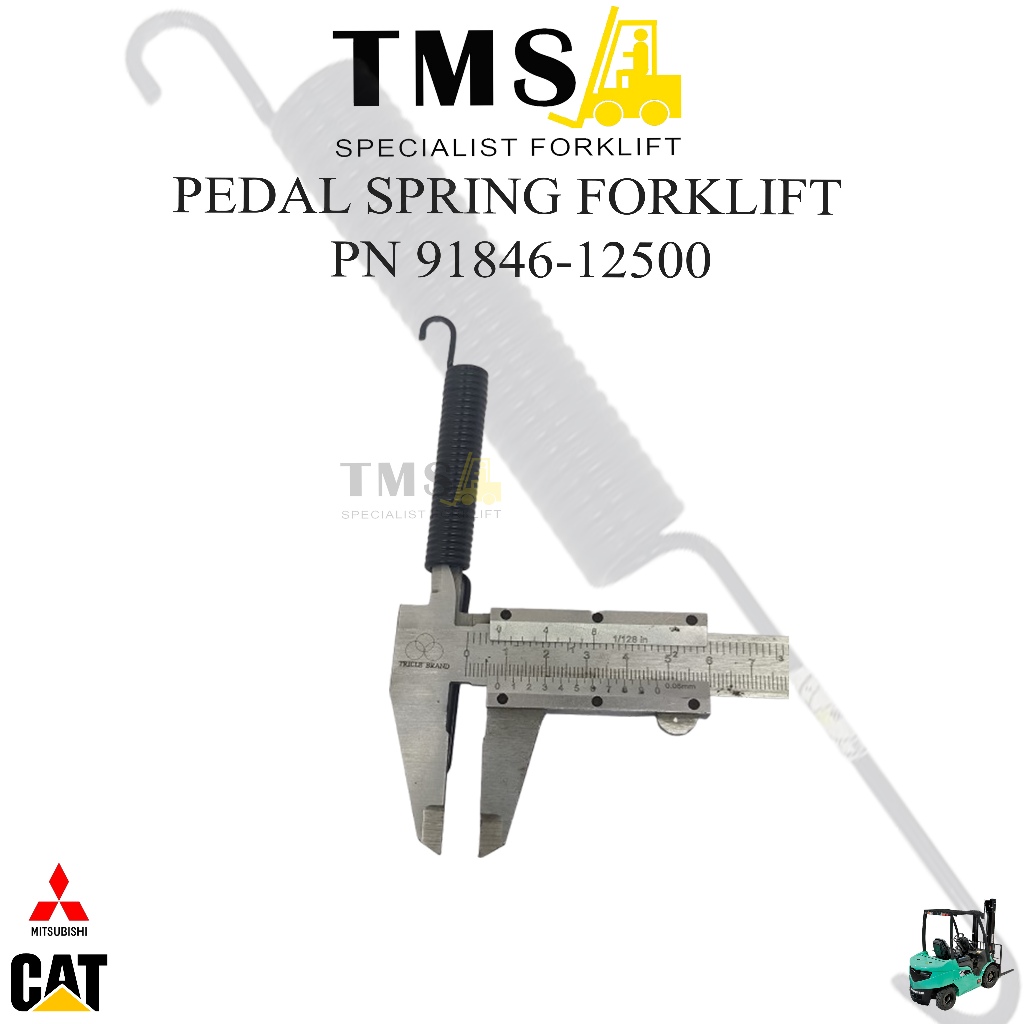 Spring Mitsubishi 91846-12500 Pedal Spring Forklift CAT FD20 - Gambar 4