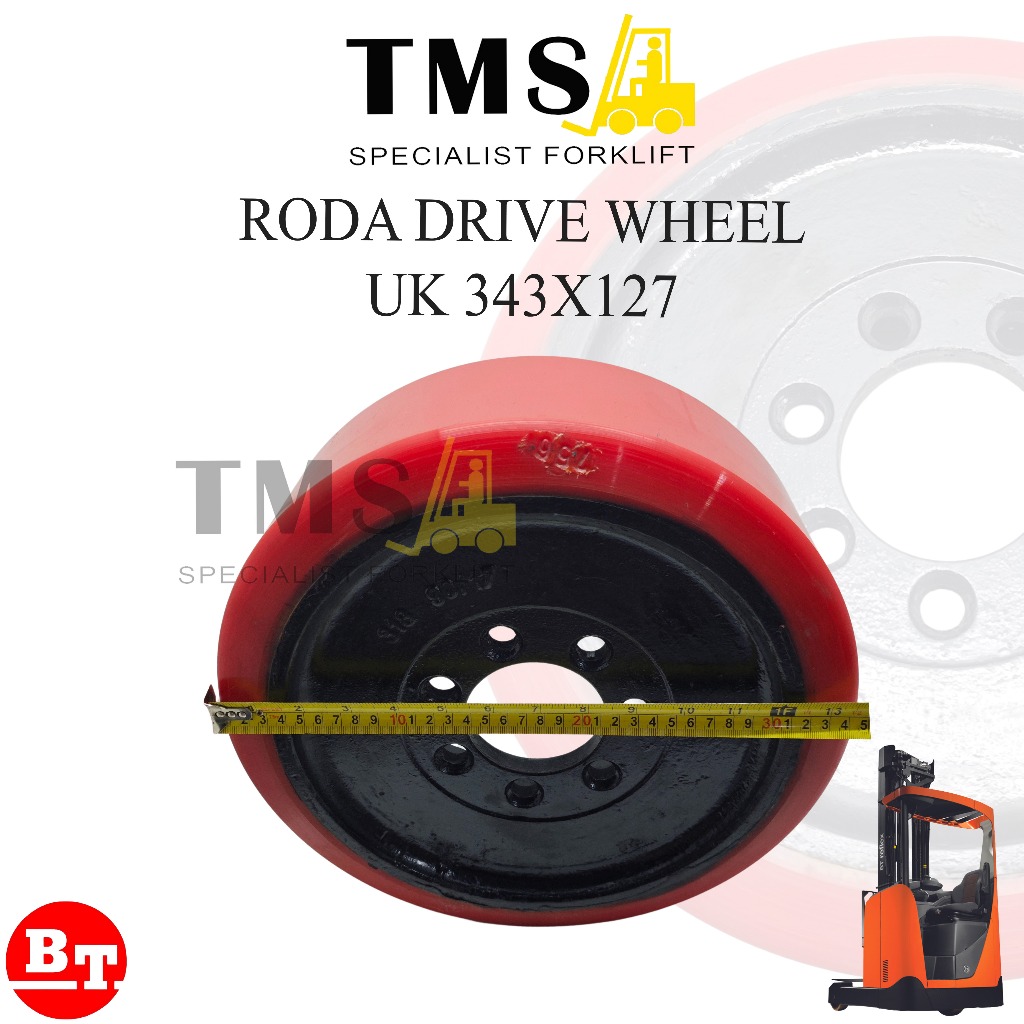 Roda Drive 343x127 Wheel BT Toyota Reach Truck Electric Stacker - Gambar 5