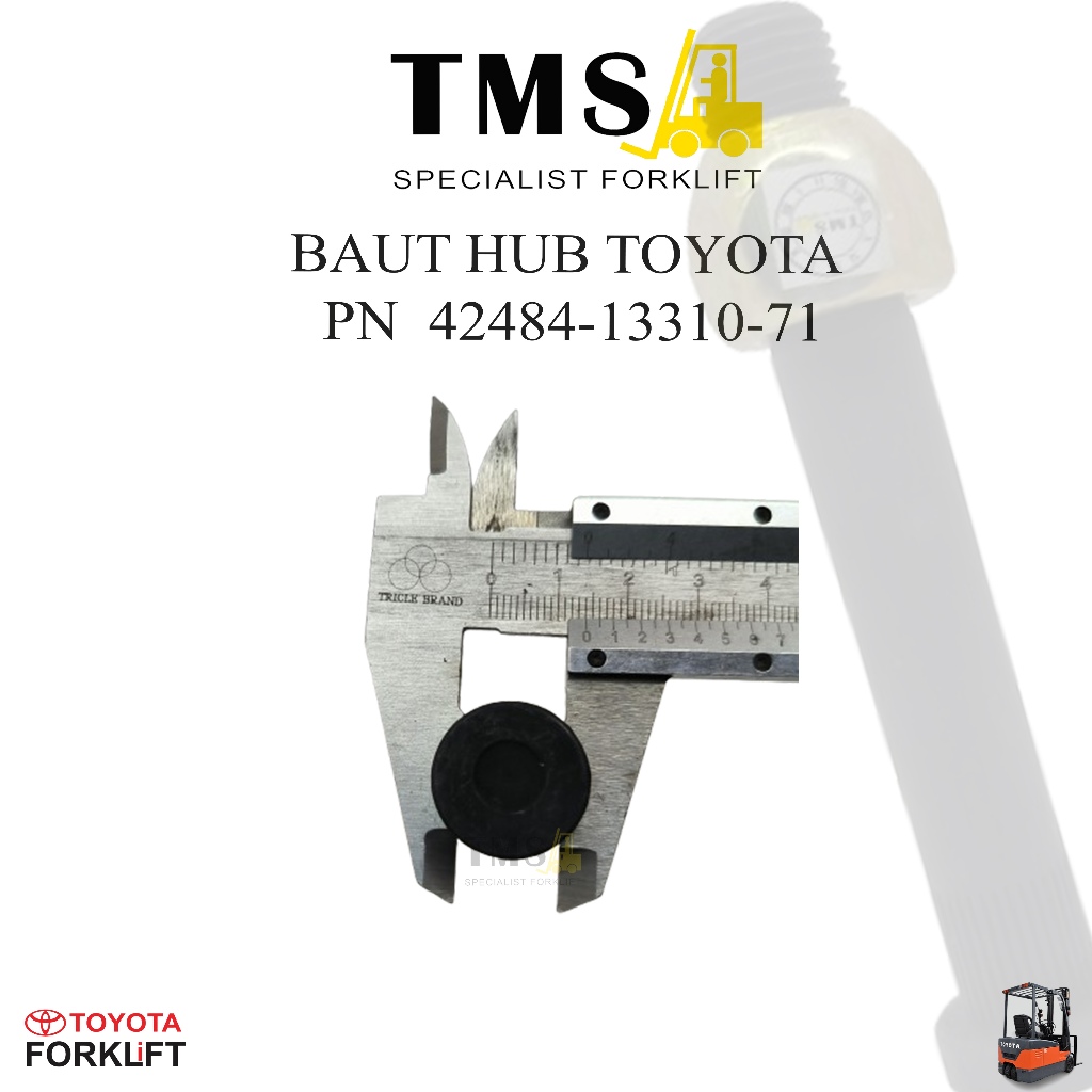 Baut Hub Bolt 42484-13310-71 Toyota Forklift 7FD10 - 7FD18 - Gambar 4