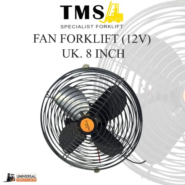 Fan Forklift Electric 8 Inch 12V DC Kipas Angin VDC Model Bulat