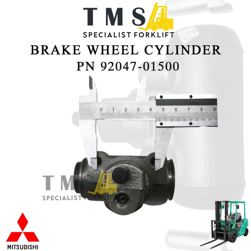 Wheel Cylinder Brake Mitsubishi Forklift PN 92047-01500 FD50-70 FD70 F20C Master Rem - Gambar 4