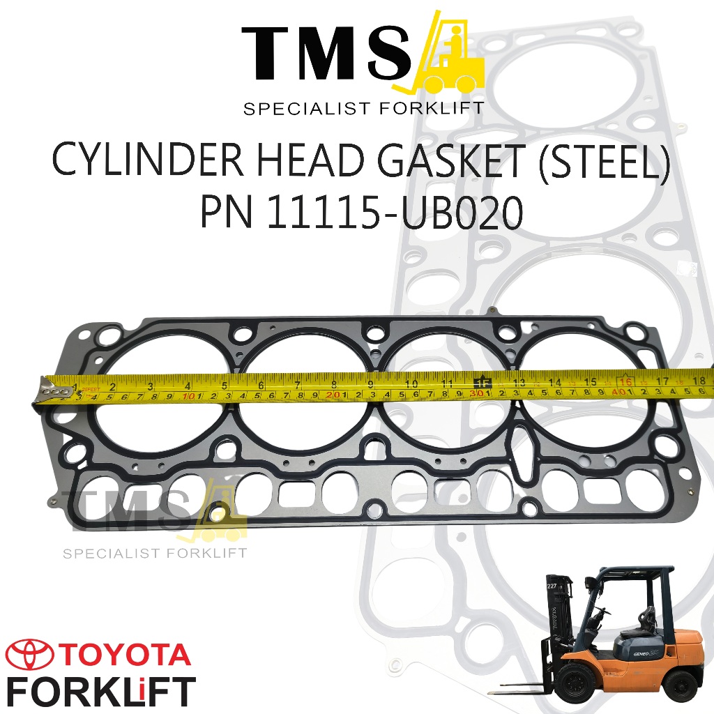 Cylinder Head Gasket Part Number 11115-UB020 Forklift Toyota Engine 4Y 5FG/5FD/6FG/6FD/7FG/7FD - Gambar 3