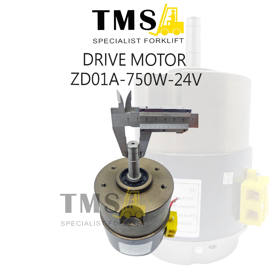 Drive Motor Forklift Elektrik ZD01A-750W-24V DC Drive Motor Stacker Pallet Truck 24V 750W - Gambar 5
