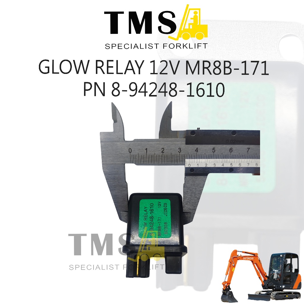 Glow Relay 12V MR8B-171 Part Number 8-94248-161-0 untuk Mesin Diesel Isuzu - Gambar 4