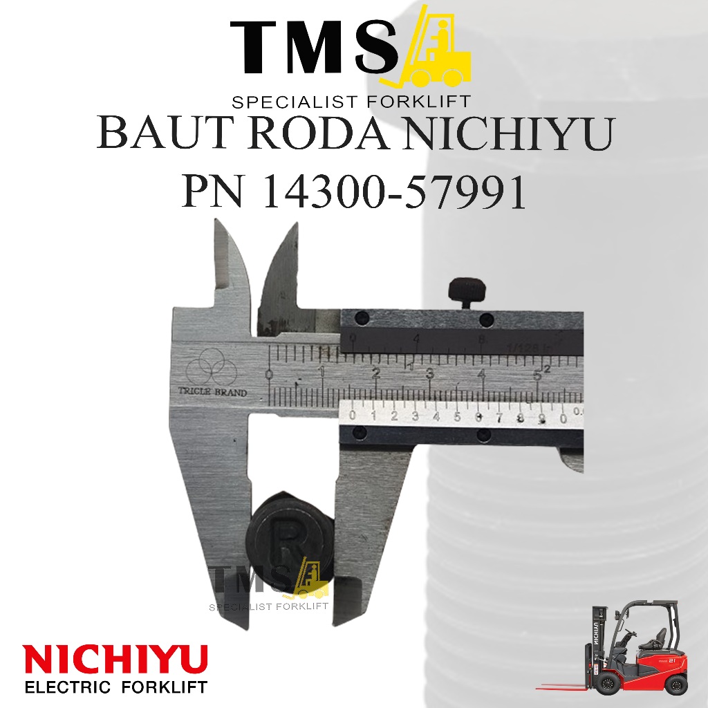 Forklift Part Hub Bolt Nichiyu FBT15-20 -75 14300-57991 Baut Roda Forklift - Gambar 4