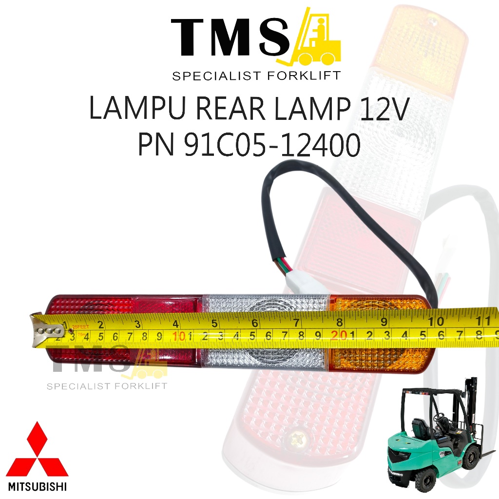 Rear Lamp Forklift Mitsubishi Part Number 91C05-12400 Lampu Belakang 12V FD20 FD25 FD30 - Gambar 5