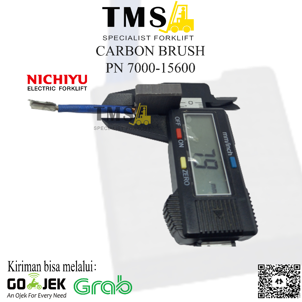 Carbon Brush 70000-15600 Nichiyu FB10 FB25 Forklift Brush Eletrict - Gambar 3